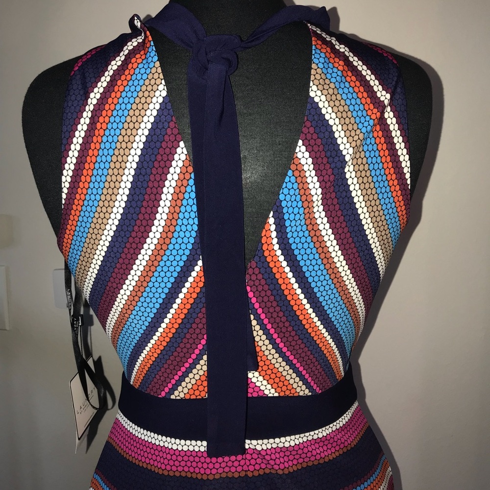 NEW Laundry by Shellie Segal Striped Tie back Dress size 4 - Picture 8 of 8